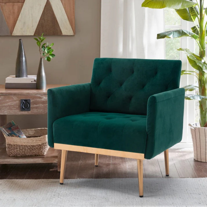 COOLMORE Accent Chair ,leisure single sofa with Rose Golden feet-海智集-Default-