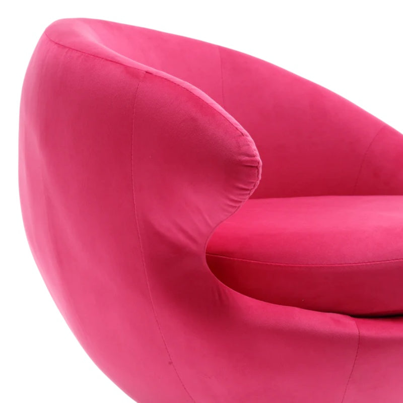 360 Degree Swivel Cuddle Barrel Accent Chairs, Round Armchairs with Wide Upholstered, Fluffy Fabric Chair for Living Room, Bedroom, Office, Waiting Rooms-海智集-Default-