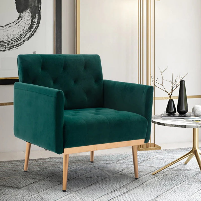 COOLMORE Accent Chair ,leisure single sofa with Rose Golden feet-海智集-Default-