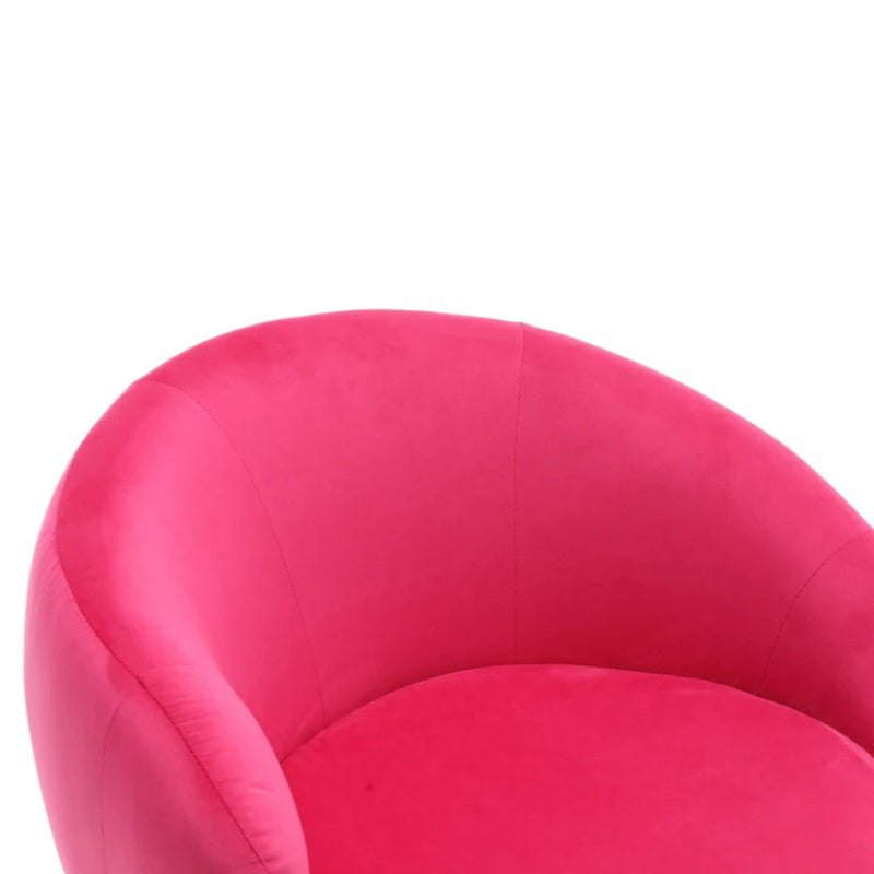 360 Degree Swivel Cuddle Barrel Accent Chairs, Round Armchairs with Wide Upholstered, Fluffy Fabric Chair for Living Room, Bedroom, Office, Waiting Rooms-海智集-Default-