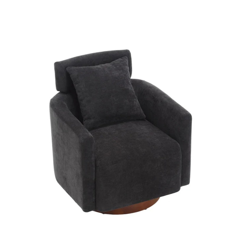COOLMORE 360 degree rotation design, multi-gear adjustment backrest, soft and comfortable chenille fabric, ergonomic design of the living room chair-海智集-Default-