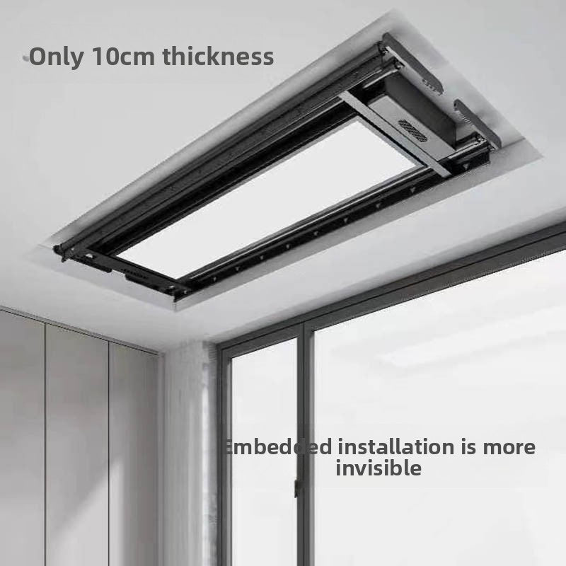 Eight-Generation Ultra-Large Light Full-Screen Light Ultra-Thin Clothes Rack Intelligent Remote Control Automatic Lifting Hidden Clothes Dryer-海智集-