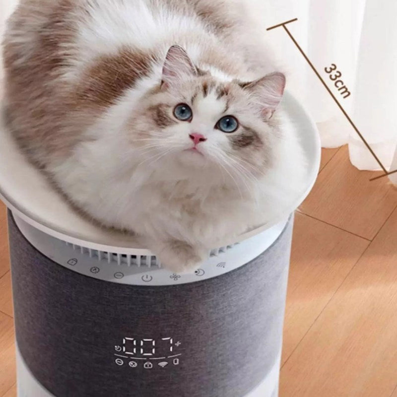 The pet air purifier can remove floating hair, eliminate cat hair odor, kill bacteria and disinfect allergens, smoke dust and mites-海智集-