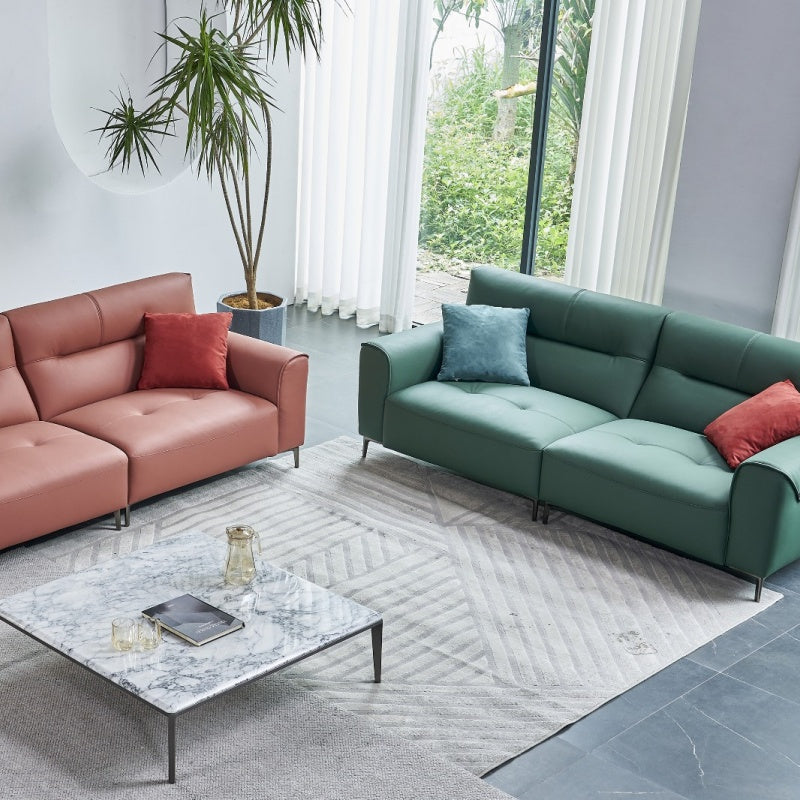 The genuine leather Italian sofa is light, luxurious and elegant, providing a soft and comfortable living room-海智集-