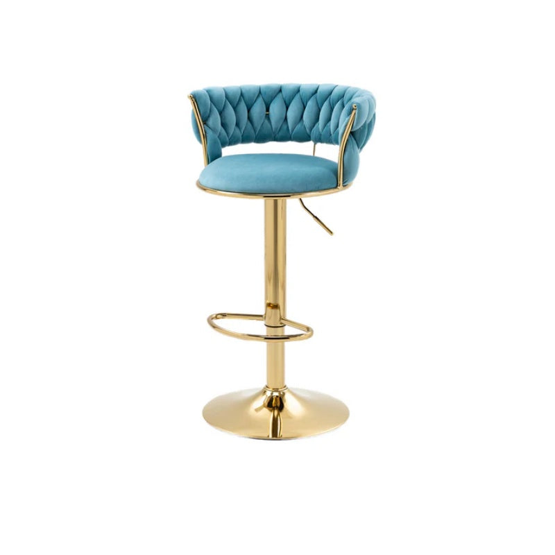 COOLMORE Swivel Bar Stools Adjustable Counter Height Chairs with Footrest for Kitchen, Dining Room-海智集-Default-