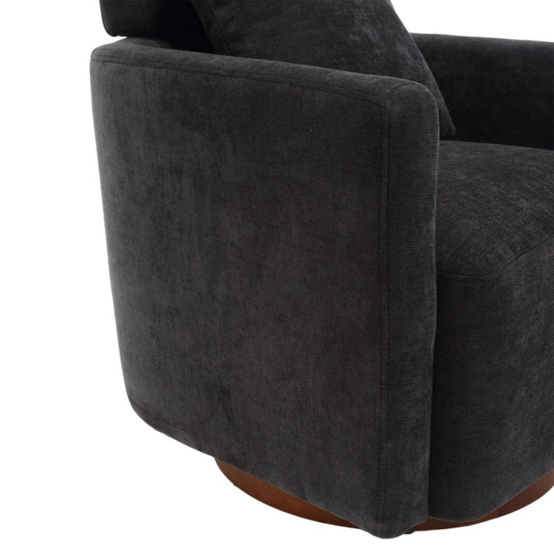 COOLMORE 360 degree rotation design, multi-gear adjustment backrest, soft and comfortable chenille fabric, ergonomic design of the living room chair-海智集-Default-