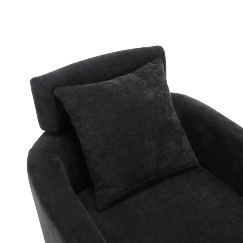 COOLMORE 360 degree rotation design, multi-gear adjustment backrest, soft and comfortable chenille fabric, ergonomic design of the living room chair-海智集-Default-