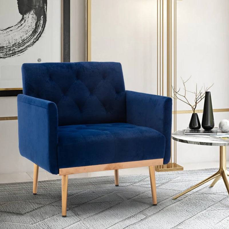 COOLMORE Accent Chair ,leisure single sofa with Rose Golden feet-海智集-Default-