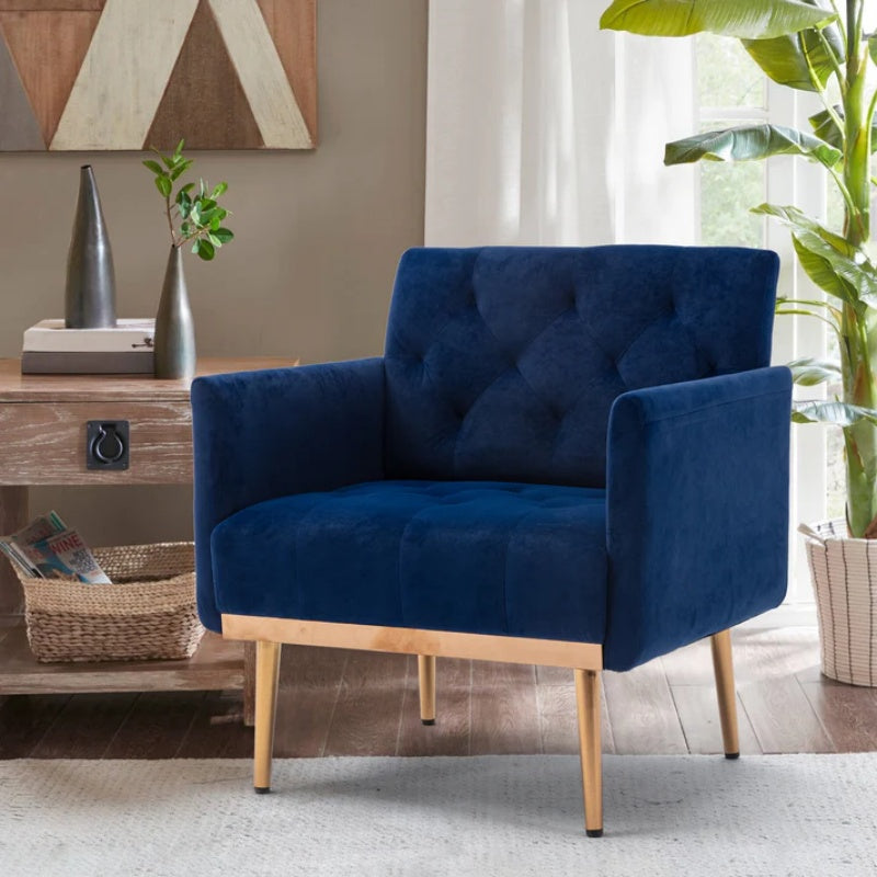 COOLMORE Accent Chair ,leisure single sofa with Rose Golden feet-海智集-Default-