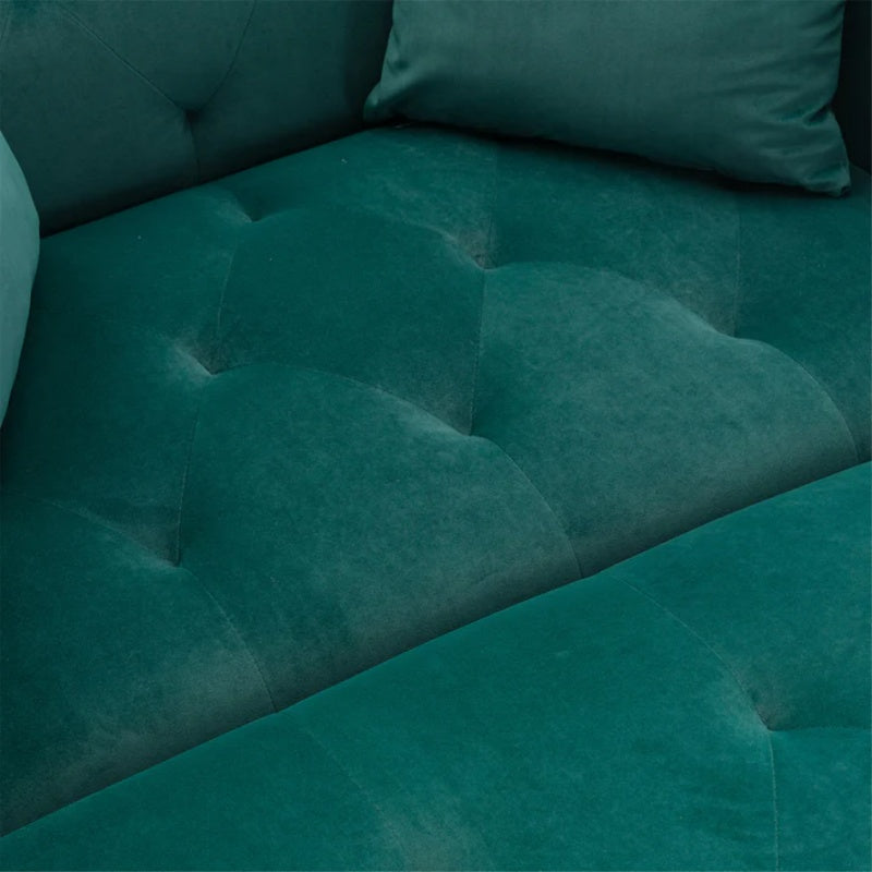 COOLMORE fashionable and classic style chaise lounge chair / accent chair for Living Room, bedroom (Green Velvet)-海智集-Default-