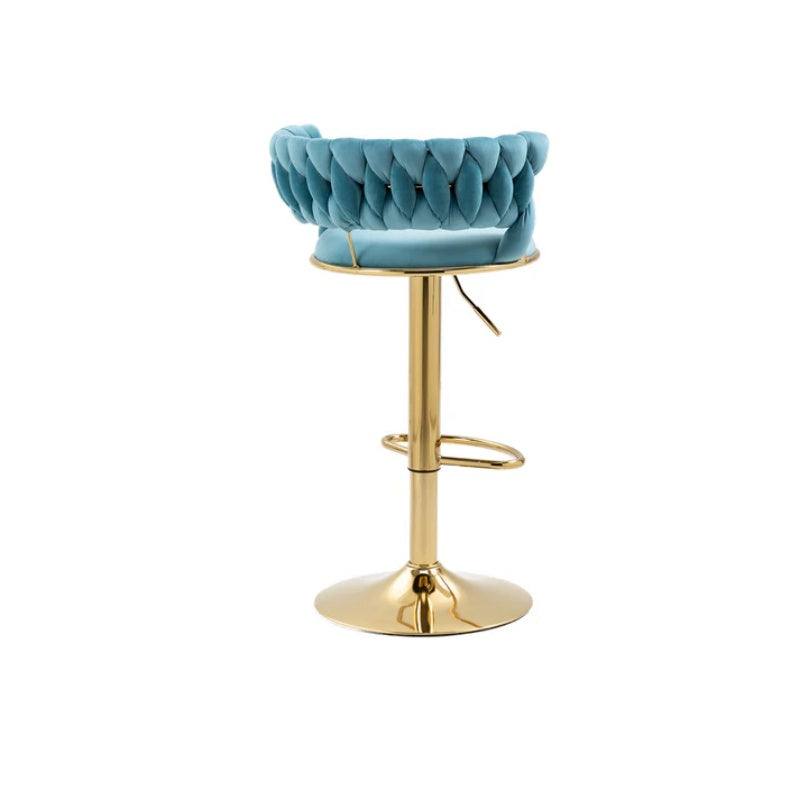 COOLMORE Swivel Bar Stools Adjustable Counter Height Chairs with Footrest for Kitchen, Dining Room-海智集-Default-