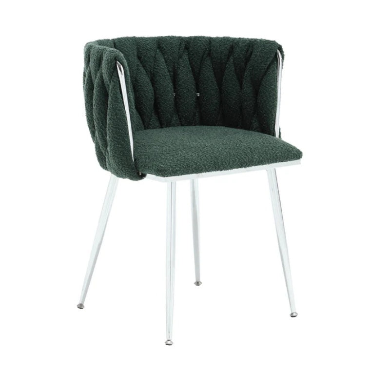 COOLMORE Leisure Dining Chairs Accent Chair Velvet Accent Lounge Chair With Metal Feet 2PC/SET-海智集-Default-