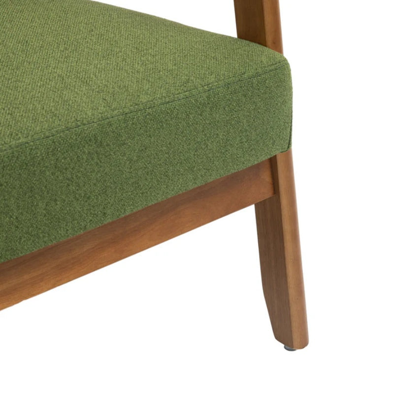 COOLMORE Mid-Century Modern Solid Loveseat Sofa Upholstered Linen Loveseat, 2-Seat Upholstered Loveseat Sofa Modern Couch-海智集-Default-