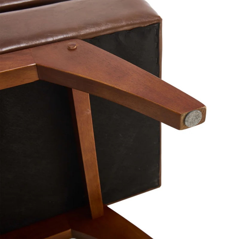 COOLMORE Teddy wool fabric, solid wood feet for solid weighing, and bed end stool with storage function-海智集-Default-