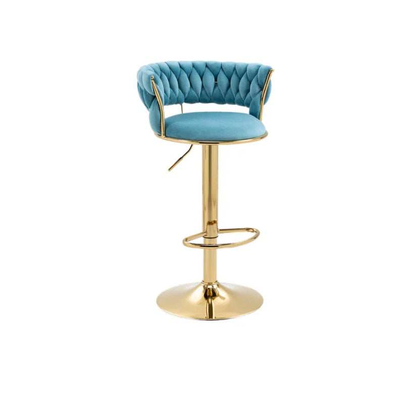 COOLMORE Swivel Bar Stools Adjustable Counter Height Chairs with Footrest for Kitchen, Dining Room-海智集-Default-