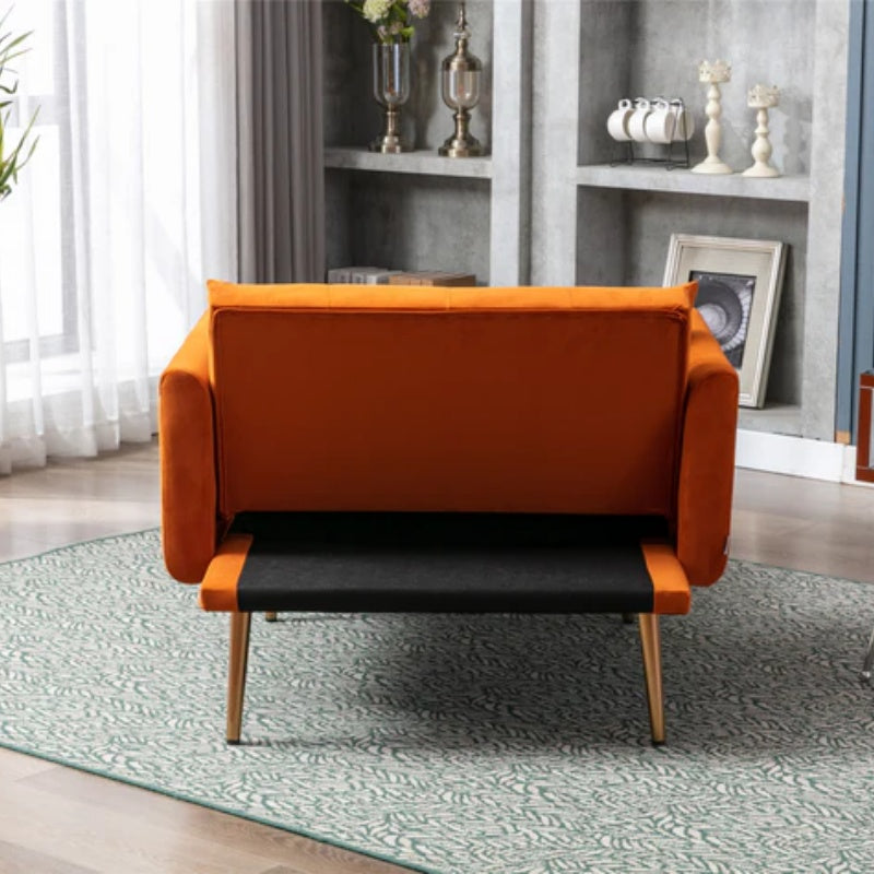 COOLMORE fashionable and classic style chaise lounge chair / accent chair for Living Room, bedroom (Orange)-海智集-Default-