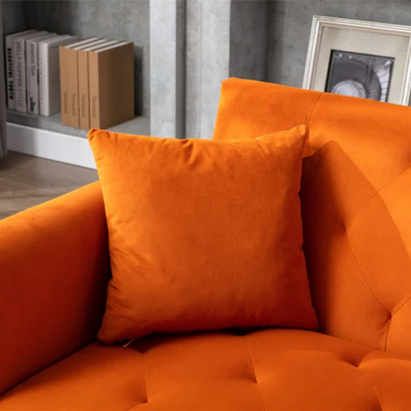 COOLMORE fashionable and classic style chaise lounge chair / accent chair for Living Room, bedroom (Orange)-海智集-Default-