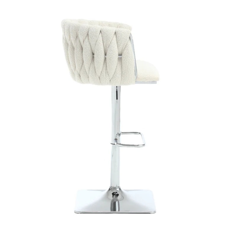 COOLMORE Vintage Bar Stools with Back and Footrest Counter Height Dining Chairs 2PC/SET-海智集-Default-