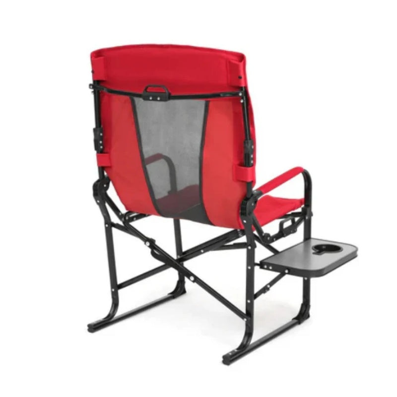 Hammock Camping Chair, Folding Portable Rocking Chair, Aluminum Alloy Adjustable Back Swinging Chair with Pillow Cup Holder, Recliner with Carry Bag for Outdoor Travel Lawn Backyard, Blue (2pcs)-海智集-Default-