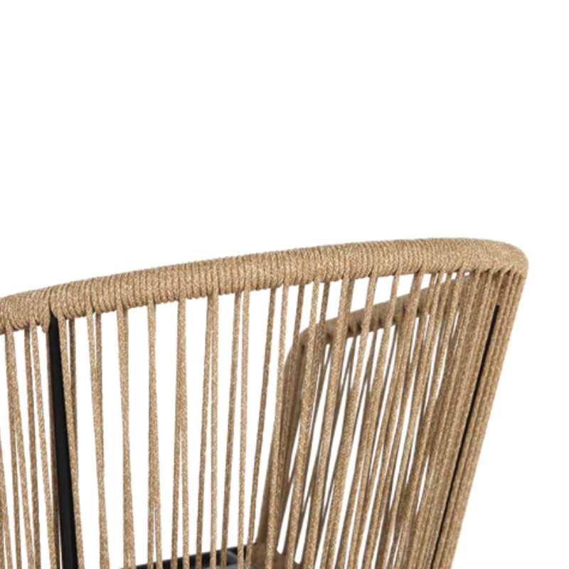 Outdoor Bar Stools Set of 2, 2-Piece Patio Bar Stools with Armrests, All Weather Rattan Bar Chairs with Backrest, Wicker Bar Stools for Backyard, Garden, Pool, Balcony and Deck- Gery-海智集-Default-