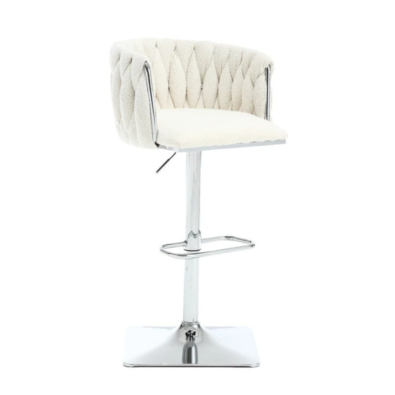COOLMORE Vintage Bar Stools with Back and Footrest Counter Height Dining Chairs 2PC/SET-海智集-Default-
