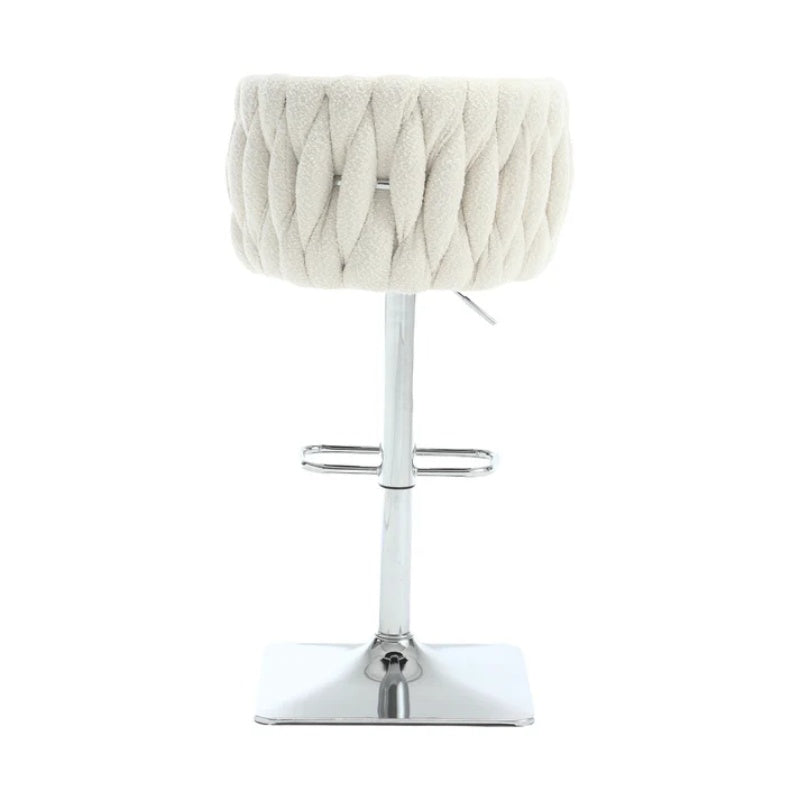 COOLMORE Vintage Bar Stools with Back and Footrest Counter Height Dining Chairs 2PC/SET-海智集-Default-