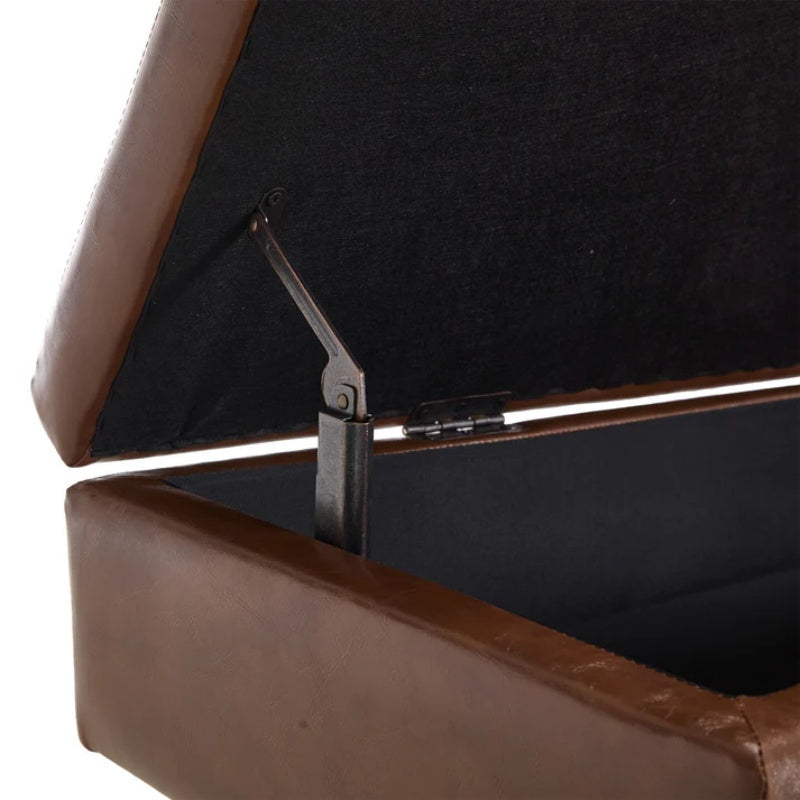 COOLMORE Teddy wool fabric, solid wood feet for solid weighing, and bed end stool with storage function-海智集-Default-