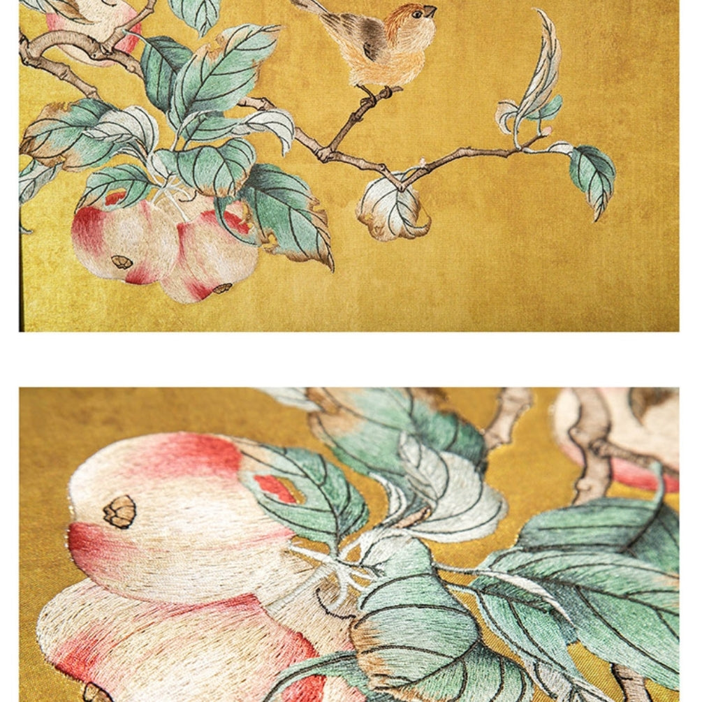 Decorative Art-Birds Approaching Ripe Fruits-海智集-