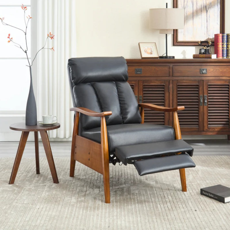 COOLMORE Wood Frame Armchair, Modern Accent Chair Lounge Chair for Living Room-海智集-Default-