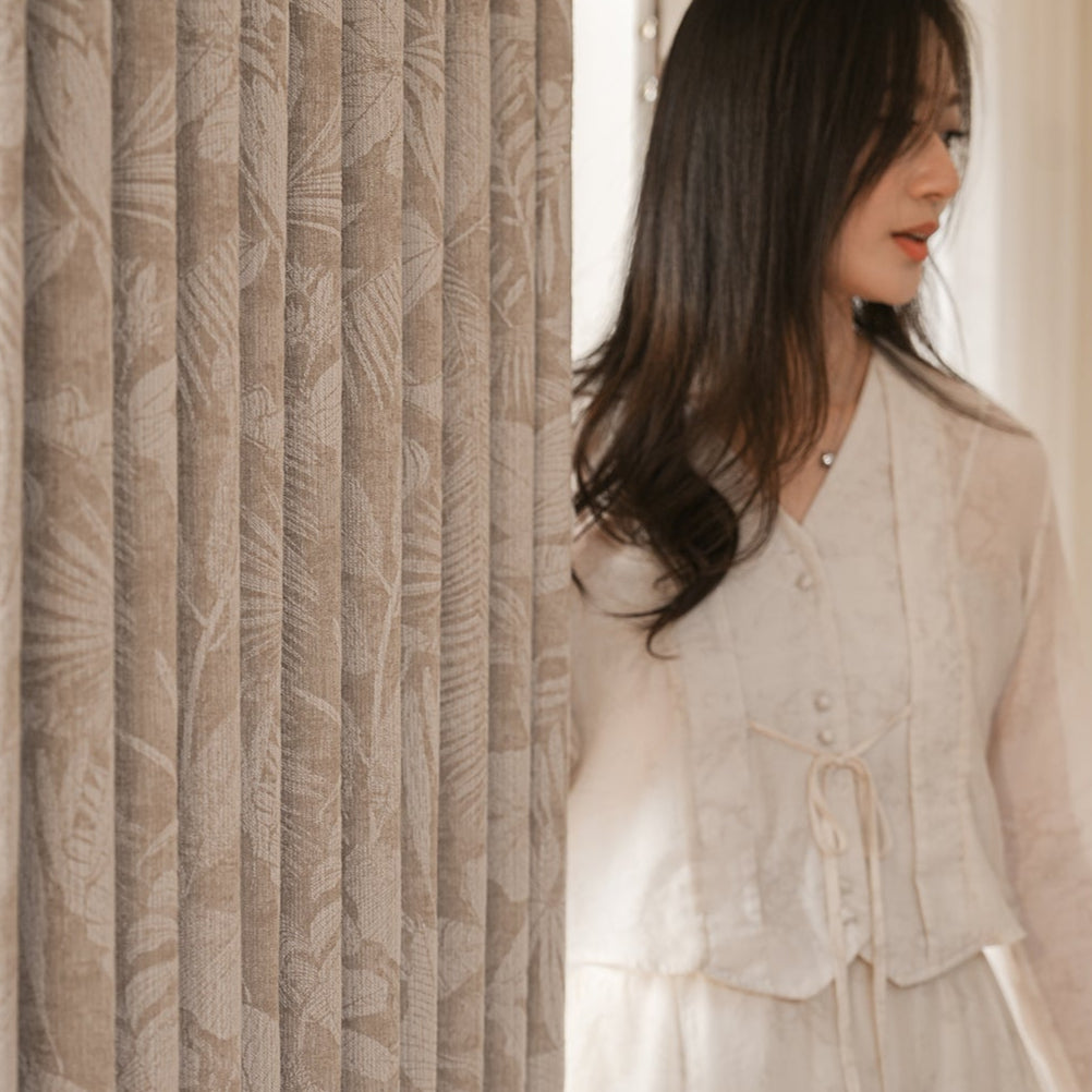 Misty Forest Fairyland Curtain:the artistry of color-woven jacquard meets superior light-blocking performance, softness, and an exquisite drape-海智集-