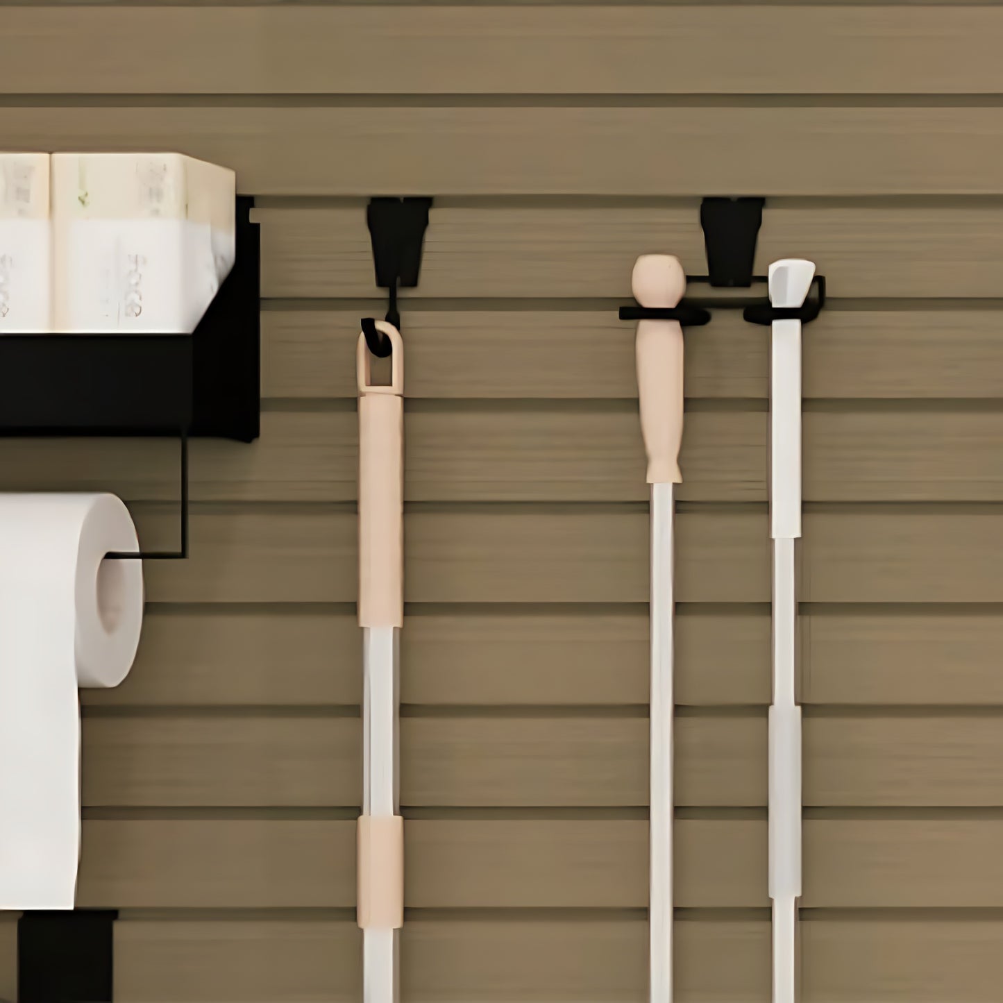 Heavy-Duty Wall Storage Hooks - Double-Head Mopping Hook, Customizable, Practical, Premium Quality, Aesthetic Design, Holds Up to 60kg, Size 3.0*20.0*23.0cm-海智集-