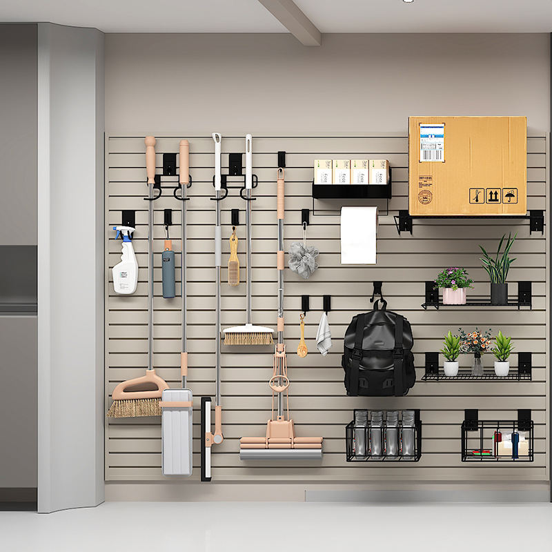 Garage Wall and Home Storage System Wall Board Interior Design Custom Easy to Install Wpc Slat Wall Panels