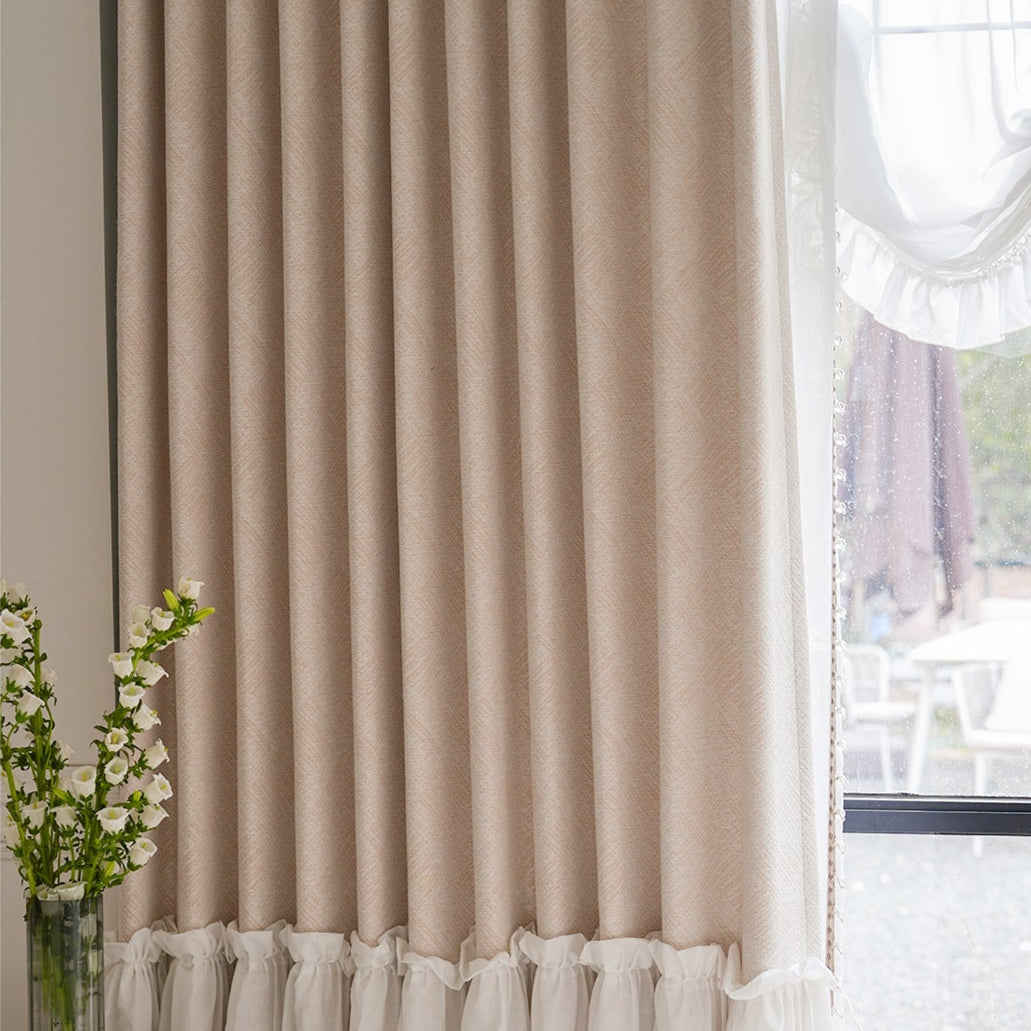The charm of pink and delicate Curtain:Crafted from high-quality chenille-海智集-