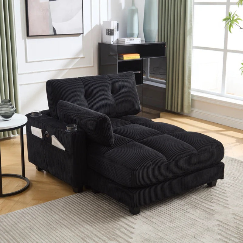 UNITED WE WIN Sleeper Sofa Couch Bed,Oversized Chaise Lounge Chair Cozy Cloud Couch-海智集-Default-