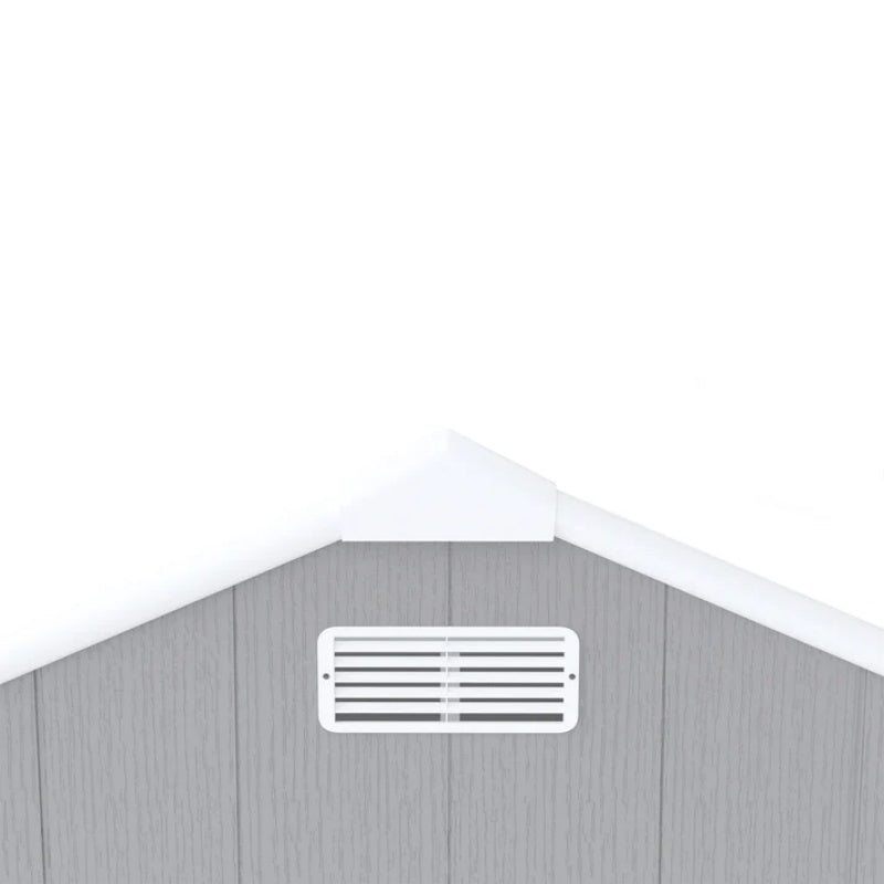Campcraft 8*8ft resin storage shed, high quality pp material, strong structure, waterproof, rust and UV proof, large storage space, 12mm thick pp board, HD window lighting-海智集-Default-