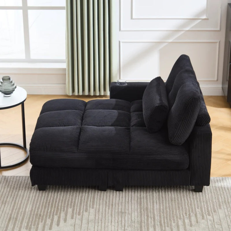 UNITED WE WIN Sleeper Sofa Couch Bed,Oversized Chaise Lounge Chair Cozy Cloud Couch-海智集-Default-