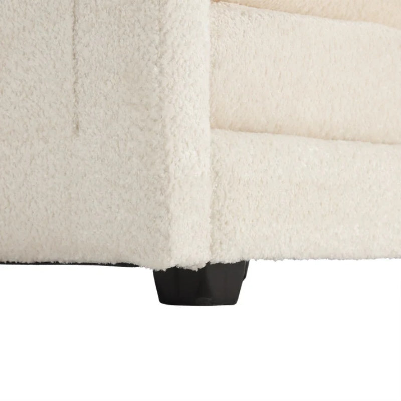 UNITED WE WIN Chenille fabric, removable armrests with side pockets, high density sponge filling, oversized double sofa with footstool-海智集-Default-