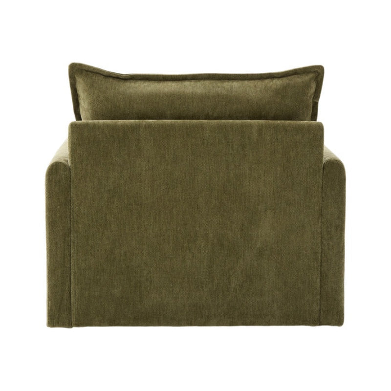 UNITED WE WIN Swivel Barrel Chair - Mid Century Modern Chair, Thick Padded Arm Chair with Solid Metal Base, Comfortable Single Sofa Chair, Swivel Accent Chair for Living Room Bedroom-海智集-Default-