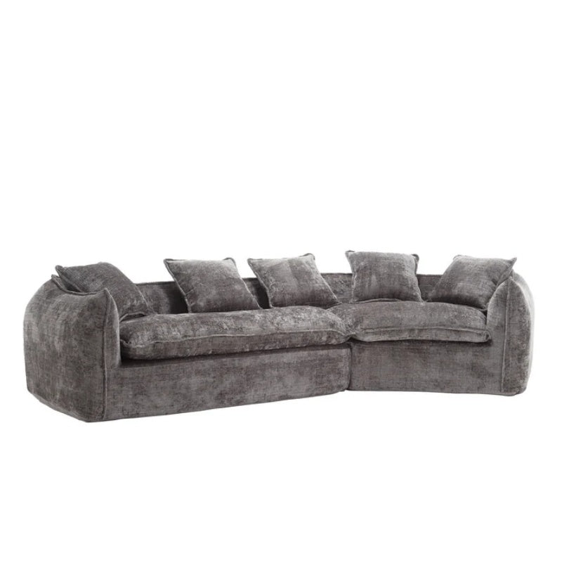 Modular Sectional Sofa, U-Shaped Couch with Sofa for five & Pillows, Modern Minimalist chenille Fabric Large Comfy Cloud Sofas, Living Room Furniture Sets-海智集-Default-