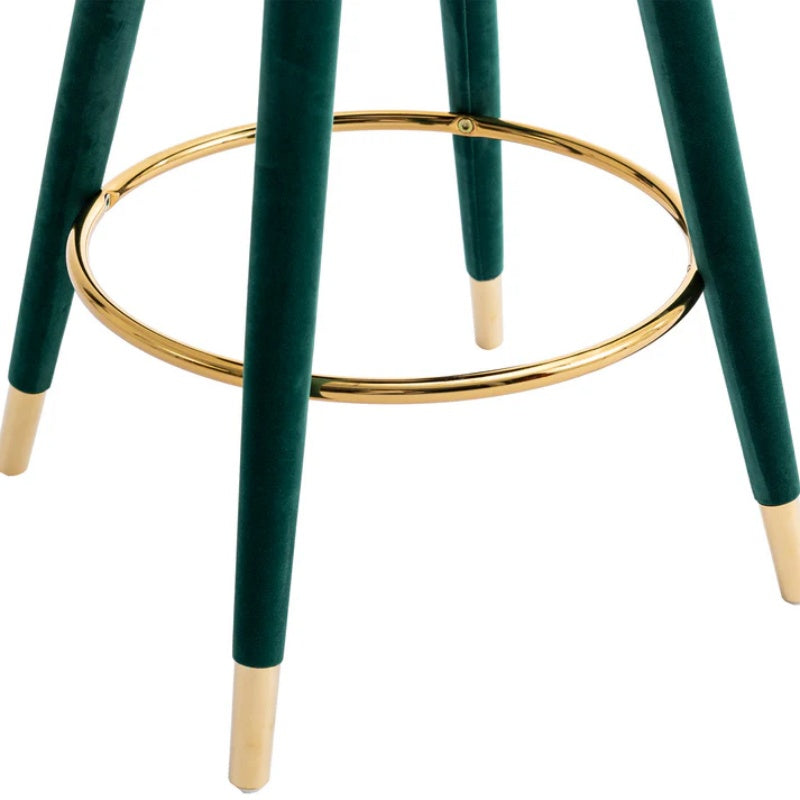 COOLMORE Counter Height Bar Stools Set of 2 for Kitchen Counter Solid Wood Legs with a fixed height of 360 degrees-海智集-Default-