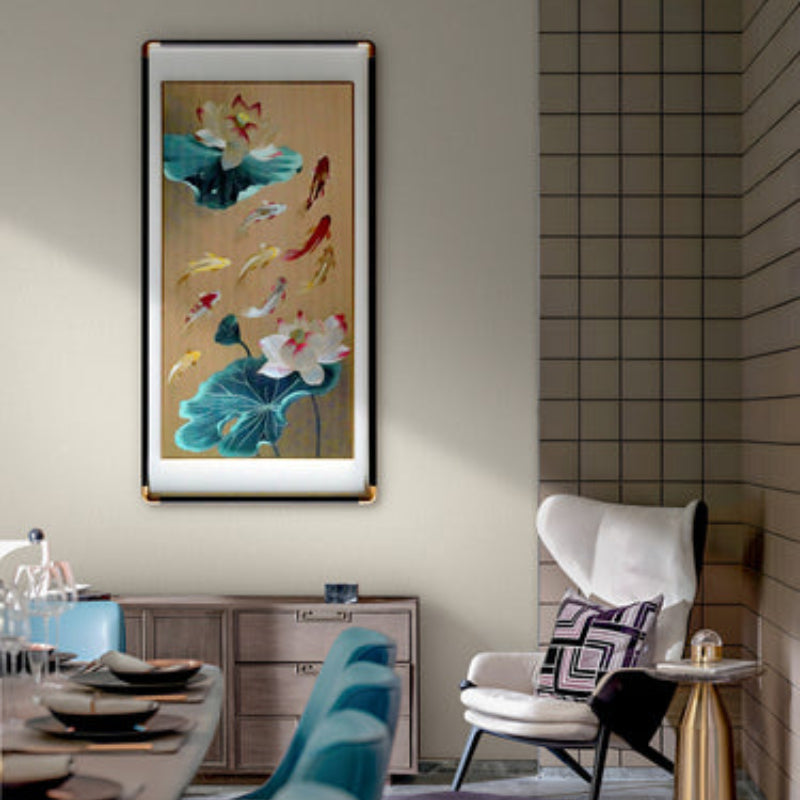 New Chinese Style Flower & Bird Painting - Silk Scroll Wall Art for Study Room/Teahouse-海智集-