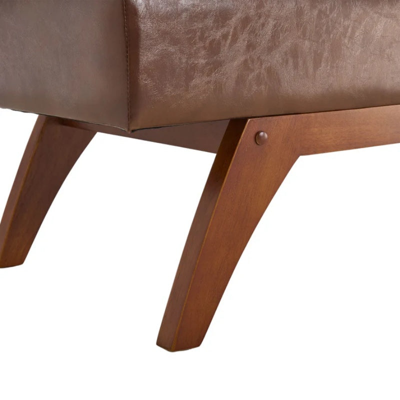 COOLMORE Teddy wool fabric, solid wood feet for solid weighing, and bed end stool with storage function-海智集-Default-