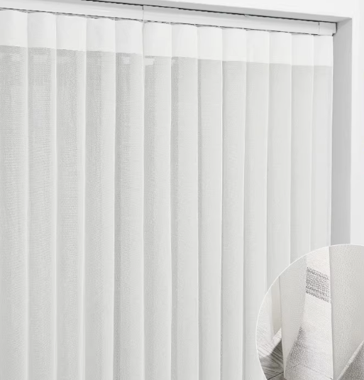 Dreamy curtains, vertical gauze curtains, electric vertical blinds, living room balcony bay window partitions, eco-friendly blackout curtains-海智集-