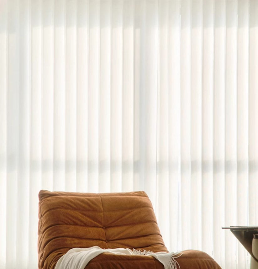 Dreamy curtains, vertical gauze curtains, electric vertical blinds, living room balcony bay window partitions, eco-friendly blackout curtains-海智集-
