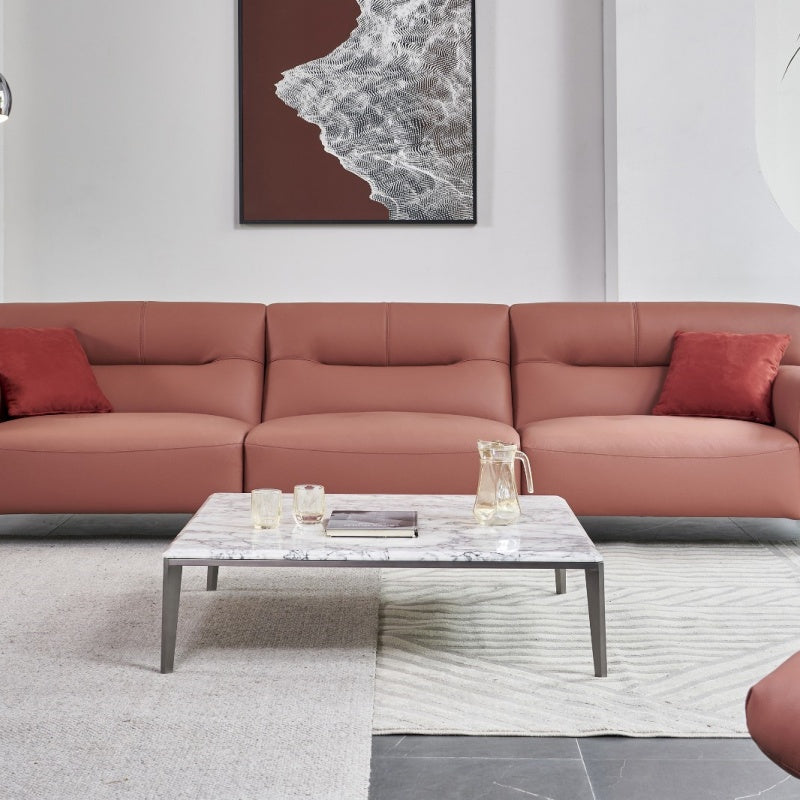 The genuine leather Italian sofa is light, luxurious and elegant, providing a soft and comfortable living room-海智集-