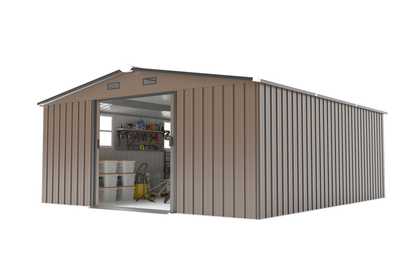 Campcraft 0.25mm color steel plate, surface protective film, Two daylight Windows, A practical and thoughtful gift,two colors can be freely selected storage sheds-海智集-Default-