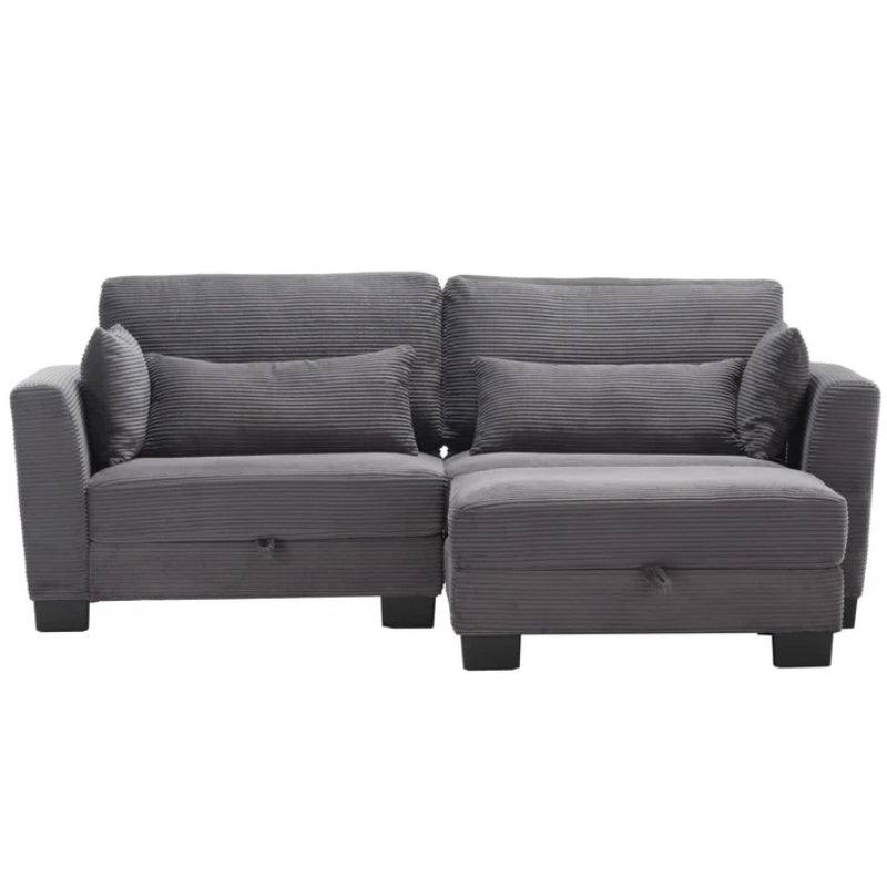 UNITED Modular Sectional Sofa L Shaped Modular Couch with Reversible Chaise Modular Sofa Sectional Couch with Storage Seats-海智集-Default-