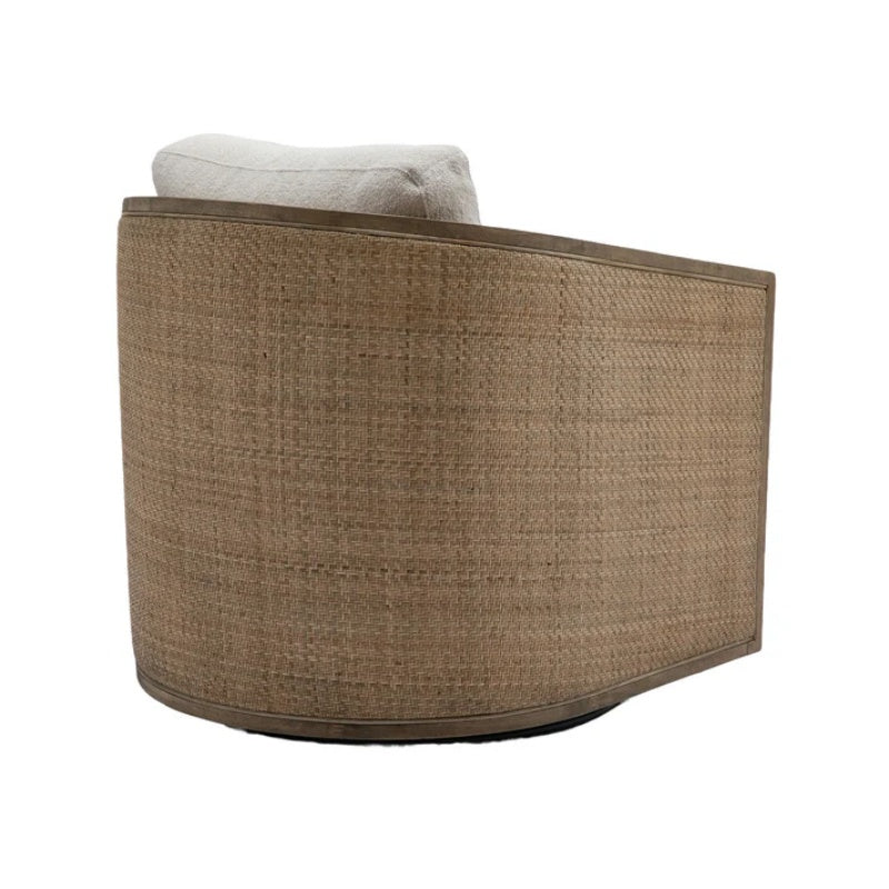 Beige Boucle Swivel Barrel Chair, Comfy Round Accent Sofa Chair with 360 Degree Swivel, Leisure Arm Chair for Living Room, Nursery, Hotel, Bedroom, Office, Lounge-海智集-Default-