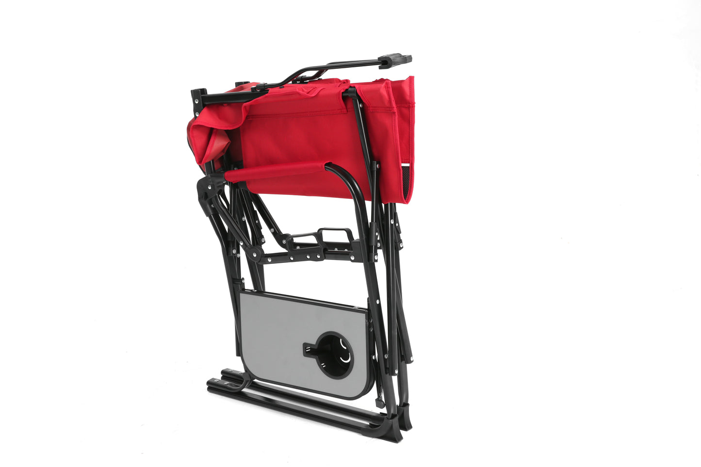 Camping Directors Chair, Heavy Duty,Oversized Portable Folding Chair with Side Table, Pocket for Beach, Fishing,Trip,Picnic,Lawn Red-海智集-Default-