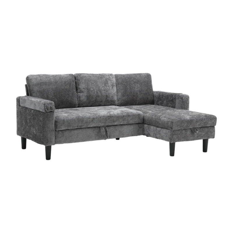 UNITED Sectional Sofa Reversible Sectional Sleeper Sectional Sofa with Storage Chaise-海智集-Default-